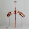 Copper Plated Finish Large Body Cluster with 6in. Stem and 1in. Ball Finial