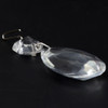 38mm (1-1/2in.) Crystal Pear Drop with Jewel and Nickel Plated Clip