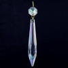 75mm (3in.) Aurora Crystal U-Drop Pendant with Jewel and Brass Clip