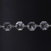 14mm. (9/16in) Small Uniform Crystal Nickel Pin Chain - Sold By The Meter