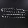 14mm. (9/16in) Small Uniform Crystal Nickel Pin Chain - Sold By The Meter