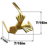 12mm Gold Plated Three-Legged Bowtie Clip