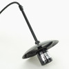 4 in. Neckless Fixture with 7 ft. Fabric SVT Wire Powder Coated Black