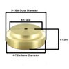 4in. Seat Spun Cove Base Unfinished Brass