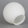 5in. Hand Blown Glass Ball with 3-1/4in Neck - Satin Matte Opal