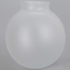 4-5/16in. Diameter Frosted Glass Ball with 2-1/4in. Neck