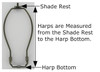 7in. Black Powdercoated Finish Regular Duty Lamp Shade Harp with Saddle