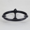 3-1/4in. Black Powdercoated Finish Cast Brass Spoked Holder with 1/8ips. Female Thread Center Hole