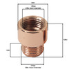 1/8ips Male X 1/8ips Female Polished Copper Finish Straight Nozzle