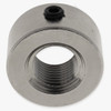 1/8ips - 3/4in Diameter x 3/8in H - Smooth Round Locknut with Set-Screw - Polished Nickel Finish