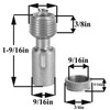 1/8ips. Threaded  Polished Copper Finish Brass Mini Hang Straight for 5/8in Hole Canopies.