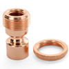 1/8ips. Female Bottom X 1/4ips. Female Top Polished Copper Finish Hang Straight Kit