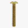 1in Long X 8/32 Threaded Solid Brass Slotted Round Head Screw