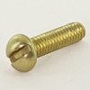 3/4in Long X 8/32 Threaded Solid Brass Slotted Round Head Screw