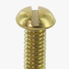 1/2in Long X 8/32 Threaded Solid Brass Slotted Round Head Screw