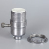 Unfinished Aluminum Threaded Skirt Single Turn On-Off Lamp Socket with 1/8ips Threaded Cap