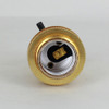 Unfinished Brass Uno Threaded Push Through Switch Socket with Knurled and Smooth Shade Ring