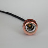 Copper Plated Uno Thread E-26 Base Keyless Lamp Socket Pre-Wired with 6Ft Long Black Nylon Overbraid