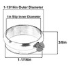 1in. Slip Ring with Side Screw - Unfinished Brass