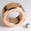 1/2in. Modern Slip Ring with Side Screw - Slips 1/4ips Pipe - Polished Copper Finish