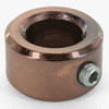 3/8in. Modern Slip Ring with Side Screw- Slips 1/8ips Pipe - Polished Copper Finish