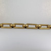 Hand Made Rectangle Shape Brass Lamp Chain with Round Joining Links - Unfinished Brass