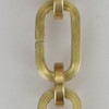 1/4in Thick Square Rectangular Lamp Chain With Circle Joining Links - Unfinished Brass