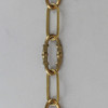 Cast Brass Decorative Oval Lamp Chain - Unfinished Brass