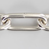 1 Gauge (5/16in.) Thick Steel Oval Lamp Chain - Nickel Plated Finish