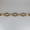 Cast Brass Cross Oval Lamp Chain - Unfinished Brass