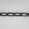 1 Gauge (5/16in.) Thick Steel Oval Lamp Chain - Black Powdercoat Finish