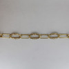 Cast Brass Decorative Oval Lamp Chain - Polished Brass Finish