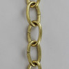 1/4in. Thick Solid Brass Oval Lamp Chain - Unfinished Brass