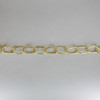 1/8in. Thick Solid Brass Oval Lamp Chain - Unfinished Brass