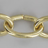 7 Gauge (3/16in.) Thick Plated Steel Oval Lamp Chain - Brass Plated Finish