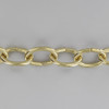 7 Gauge (3/16in.) Thick Plated Steel Oval Lamp Chain - Brass Plated Finish