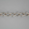 11 Gauge (3/32in.) Thick Steel Small Oval Lamp Chain - Nickel Plated Finish