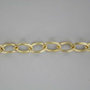 11 Gauge (3/32in.) Thick Steel Small Oval Lamp Chain - Brass Plated Finish