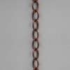 11 Gauge (3/32in.) Thick Steel Small Oval Lamp Chain - Antique Copper Plated