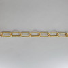 1/8in. Thick Solid Brass Small Elongated Oval Lamp Chain - 24 Karat Gold Plated