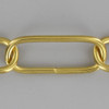 1/8in. Thick Solid Brass Small Elongated Oval Lamp Chain - Polished and Lacquered Brass Finish