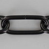9 Gauge (1/8in.) Thick Steel Small Elongated Oval Lamp Chain - Black Powdercoat Finish