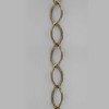 9 Gauge (1/8in.) Thick Steel Gothic Lamp Chain - Antique Brass Plated Finish