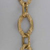 1/4in. Thick Cast Brass Decorative Large Scroll Lamp Chain - Unfinished Brass