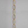 11 Gauge (3/32in.) Thick Steel Gothic Lamp Chain - Brass Plated Finish