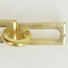 Cast Brass Rectangle Shaped Chain with Round Joining Links - Unfinished Brass