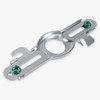 1-1/4in. to 6-5/8in. Adjustable Cross Bar - Zinc Plated with 8/32 Threaded Holes