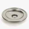 2in Diameter - Cast Brass Ribbed Bobesche - Satin Nickel Finish. 1/8ips. Slip Through Center Hole.