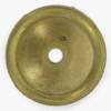 3-1/8in Diameter Unfinished Cast Brass Plain Bobesche with 7/16in slip center hole.