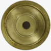 2-3/4in Diameter - Spun Stepped Bobesche with 1/8ips (7/16in) Slip Through Center Hole - Unfinished Brass
